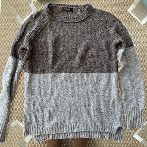 Grey color block Christopher fisher Wool sweater small